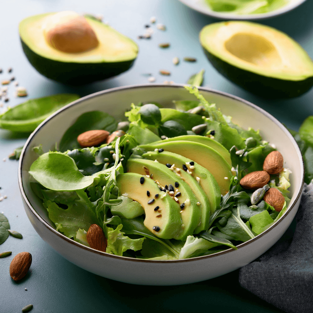 Green Salad with Avocado and Seeds