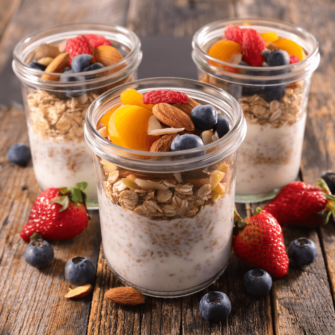 Overnight Oats with Fruits and Nuts